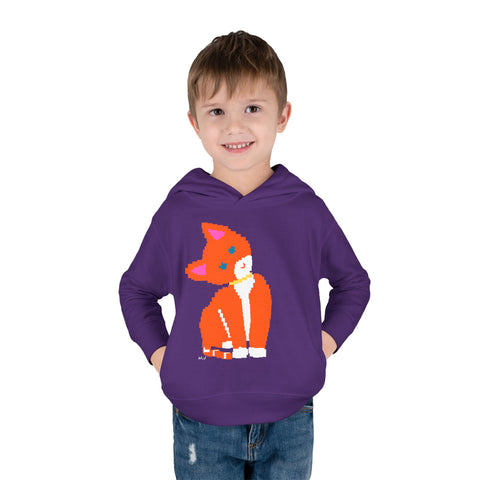 Toddlers Cat Pullover Fleece Hoodie