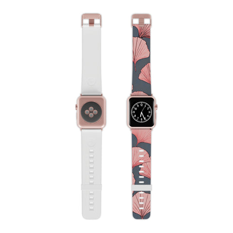 Pink Ginkgo Apple Watch Band - Stylish Design for Women