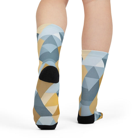 Geometric Pattern Crew Socks | Stylish & Comfortable Gift for Fashion Lovers