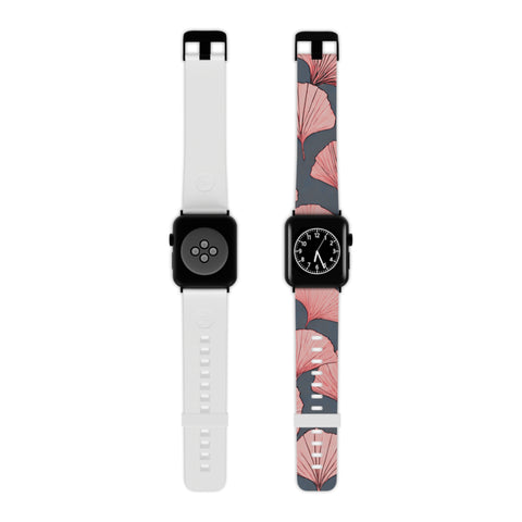 Pink Ginkgo Apple Watch Band - Stylish Design for Women