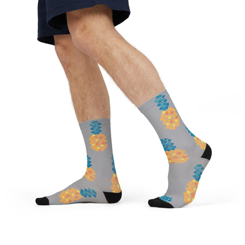 Tropical Pineapple Crew Socks - Fun & Stylish Footwear for Summer Celebrations