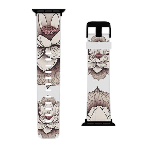 Lotus Art Apple Watch Band - Elegant Design for Everyday Wear