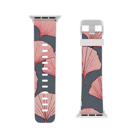 Pink Ginkgo Apple Watch Band - Stylish Design for Women