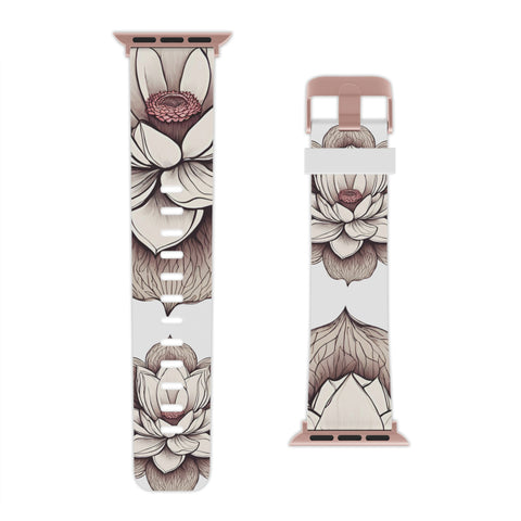 Lotus Art Apple Watch Band - Elegant Design for Everyday Wear
