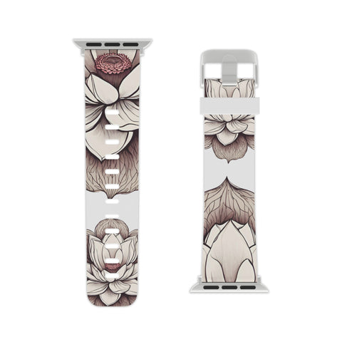 Lotus Art Apple Watch Band - Elegant Design for Everyday Wear