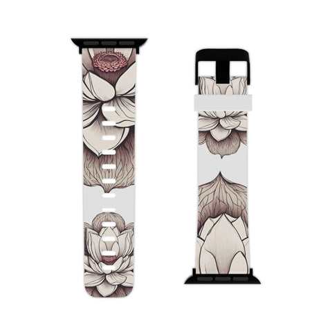 Lotus Art Apple Watch Band - Elegant Design for Everyday Wear