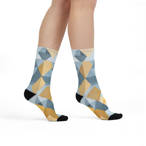 Geometric Pattern Crew Socks | Stylish & Comfortable Gift for Fashion Lovers