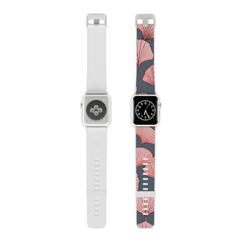Pink Ginkgo Apple Watch Band - Stylish Design for Women
