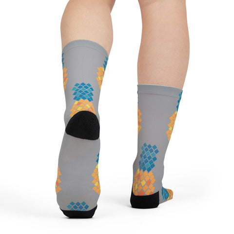 Tropical Pineapple Crew Socks - Fun & Stylish Footwear for Summer Celebrations