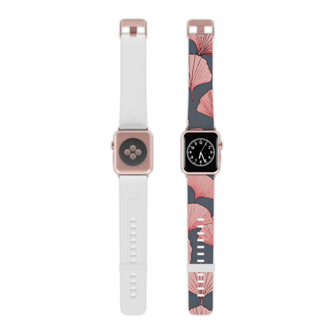 Pink Ginkgo Apple Watch Band - Stylish Design for Women