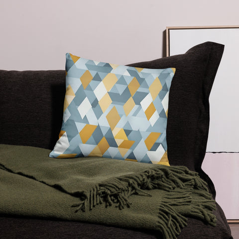 Gold and Silver Patterned Pillow