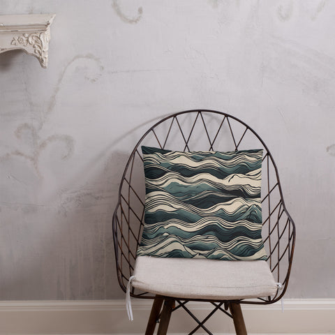 Waves Patterned Pillow