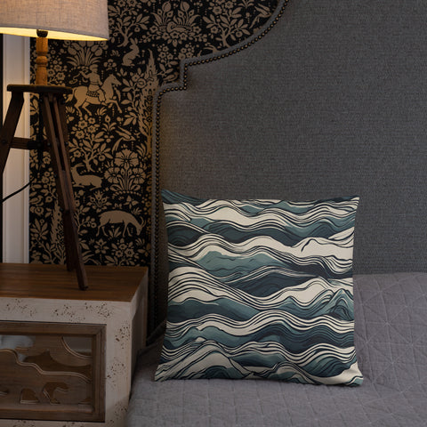 Waves Patterned Pillow