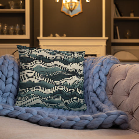 Waves Patterned Pillow
