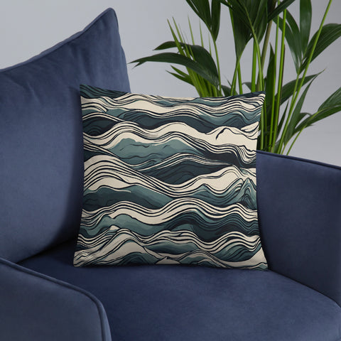 Waves Patterned Pillow