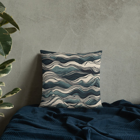 Waves Patterned Pillow