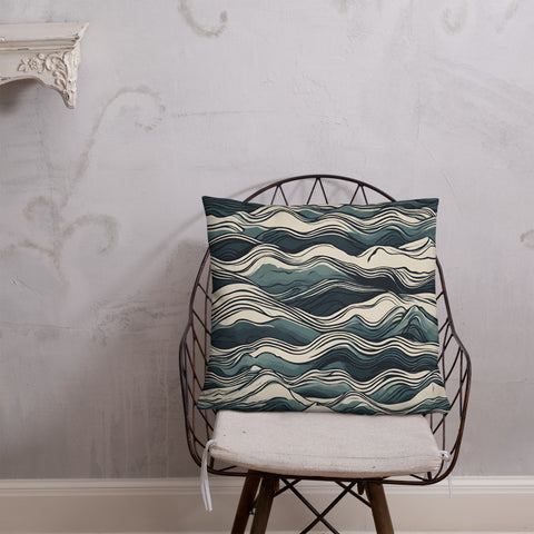 Waves Patterned Pillow