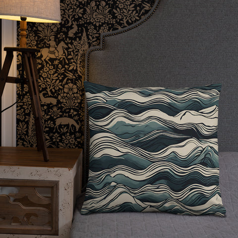 Waves Patterned Pillow