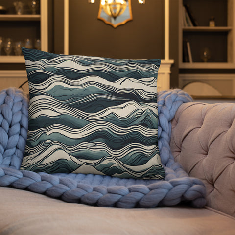 Waves Patterned Pillow