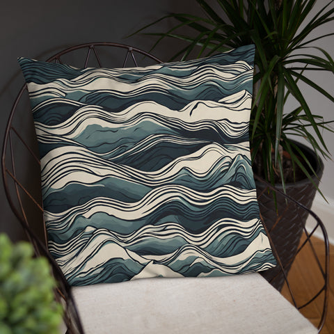 Waves Patterned Pillow