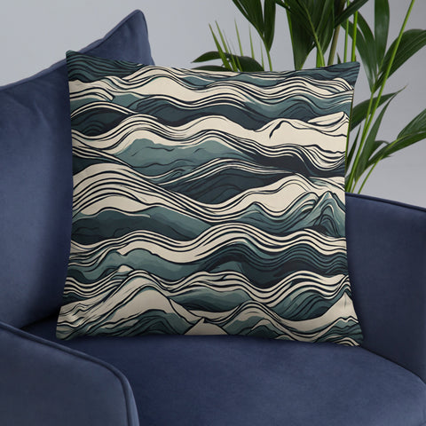 Waves Patterned Pillow