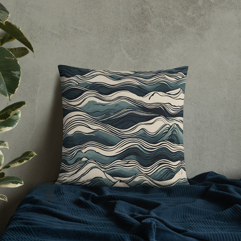 Waves Patterned Pillow