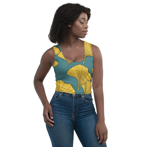 Golden Ginkgo Crop Top