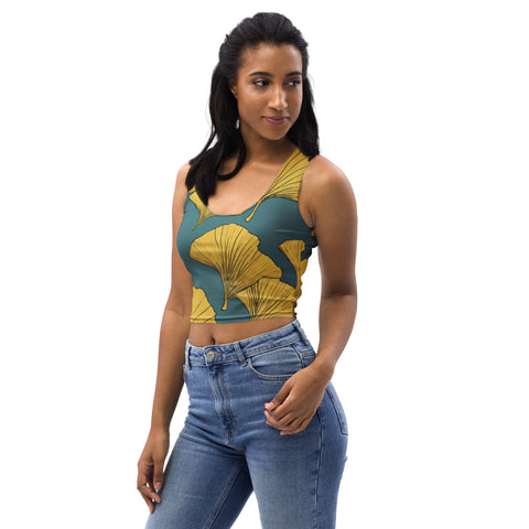 Golden Ginkgo Crop Top