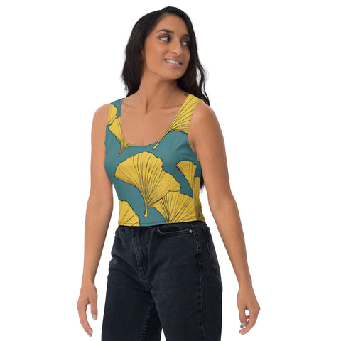 Golden Ginkgo Crop Top