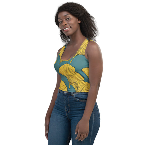 Golden Ginkgo Crop Top