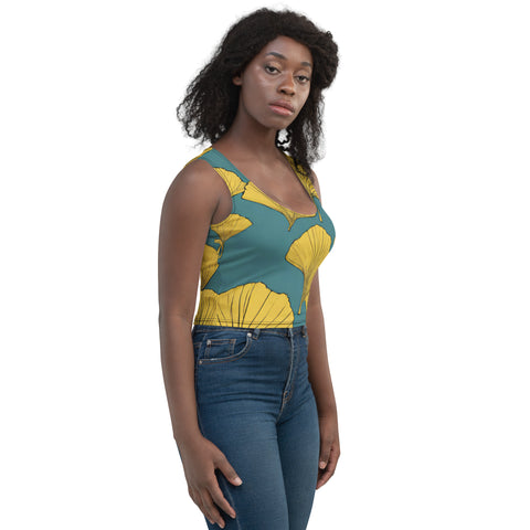 Golden Ginkgo Crop Top