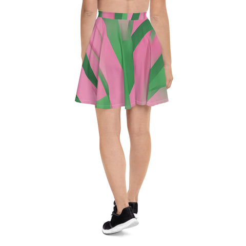 Pink and Green Skater Skirt