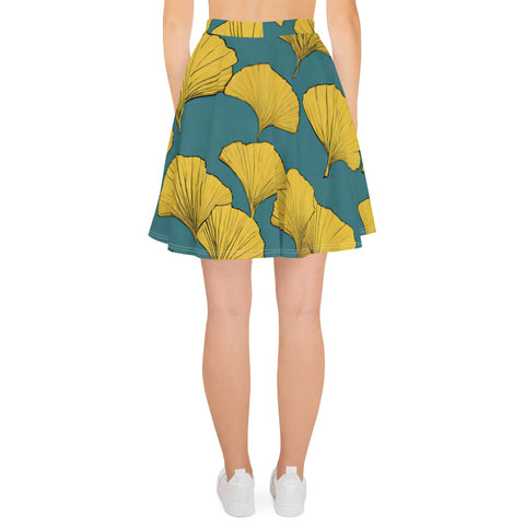 Golden Ginkgo Skater Skirt