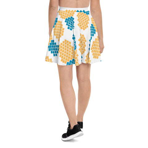 Tropical Pineapple Skater Skirt