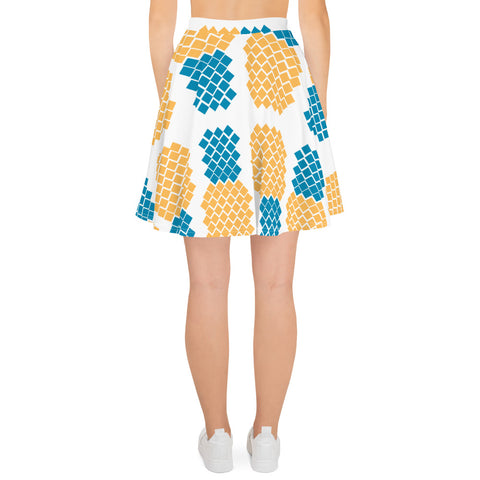 Tropical Pineapple Skater Skirt