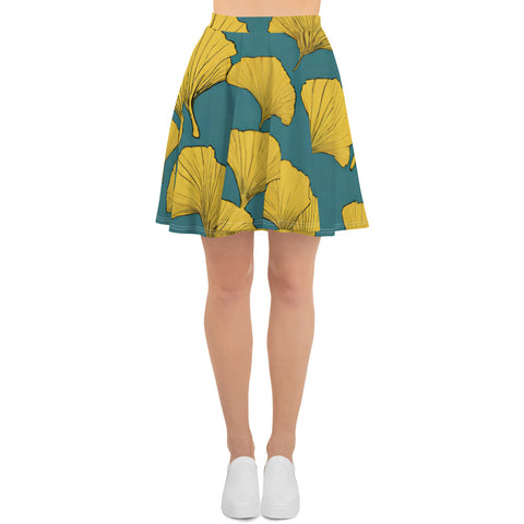 Golden Ginkgo Skater Skirt