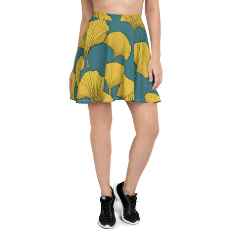 Golden Ginkgo Skater Skirt