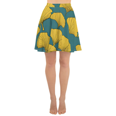 Golden Ginkgo Skater Skirt
