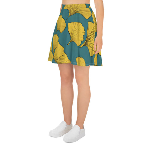 Golden Ginkgo Skater Skirt