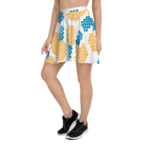 Tropical Pineapple Skater Skirt