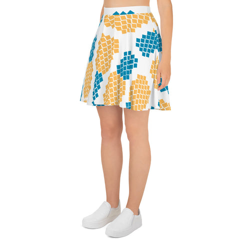 Tropical Pineapple Skater Skirt