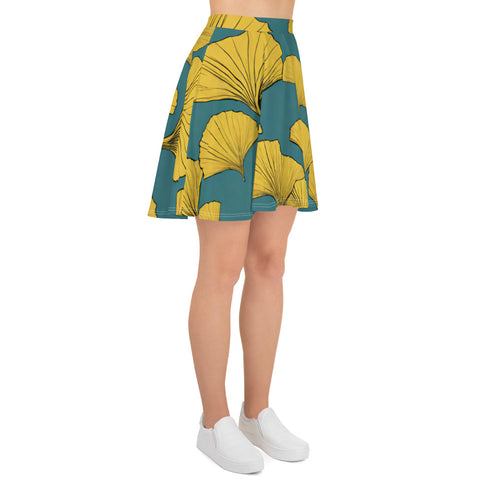 Golden Ginkgo Skater Skirt