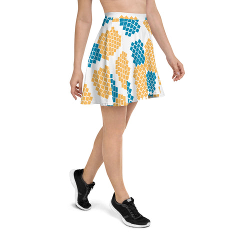 Tropical Pineapple Skater Skirt