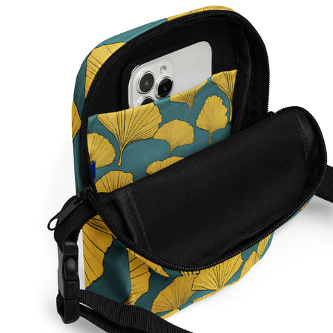 Golden Ginkgo Utility Crossbody Bag