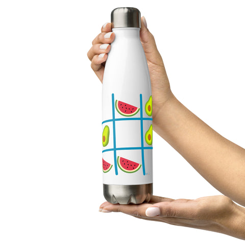 Tic Tac Toe Stainless Steel Water Bottle