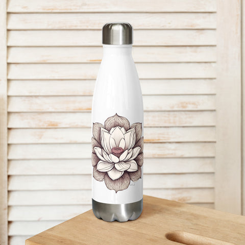 Lotus Stainless Steel Water Bottle