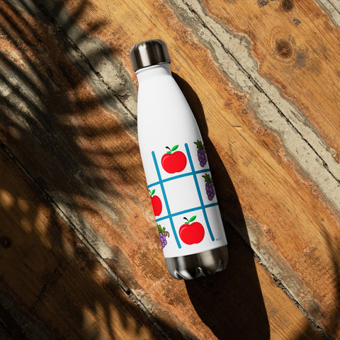 Tic Tac Toe Stainless Steel Water Bottle