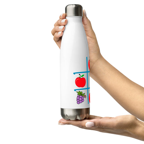 Tic Tac Toe Stainless Steel Water Bottle