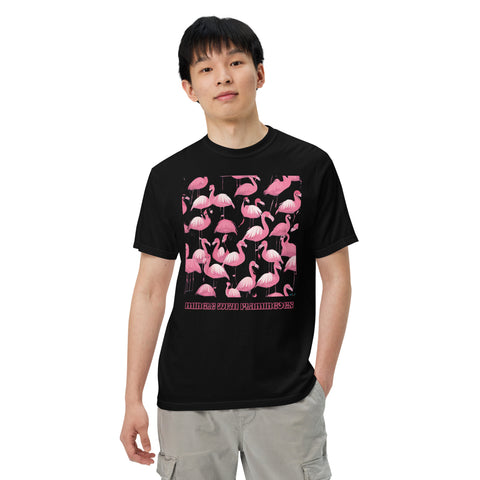 Men's Mingle with Flamingoes Premium T-shirt