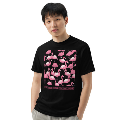 Men's Mingle with Flamingoes Premium T-shirt